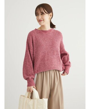 Green Parks ベロアモールニットプルオーバー Pink