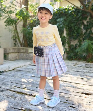 ANY KIDS 【WEB限定】7days プリント 長袖Tシャツ クリーム×フラワー