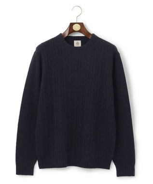 J.PRESS MEN 【WEB限定】ケーブルクルーネックニット ネイビー系