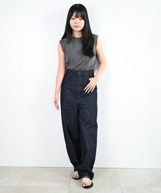 woadblue サルエル ブレットデニムパンツ リジッドブルー BLUE