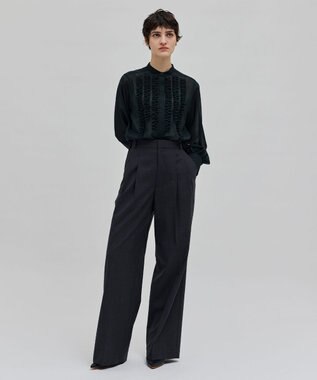 BEIGE， 【洗える・WEB限定】MOYE / フリルブラウス F.Green