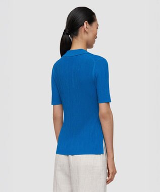JOSEPH クリンクルヴィスコース　ポロトップ Siam Blue