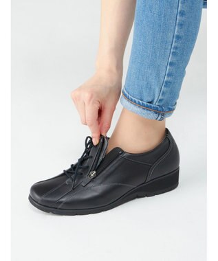 ASICS WALKING ペダラウォーキングシューズ 3E ヒール高3.5cm ブラック系