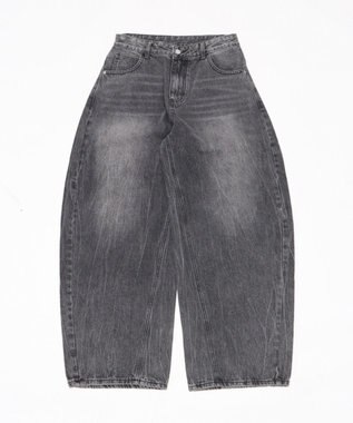 WEGO ラインストーンbackロゴデニム ブラック