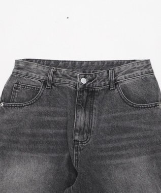 WEGO ラインストーンbackロゴデニム ブラック