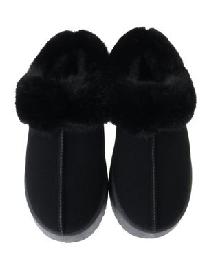 Green Parks ・minia フェイクムートンスリッポン Black
