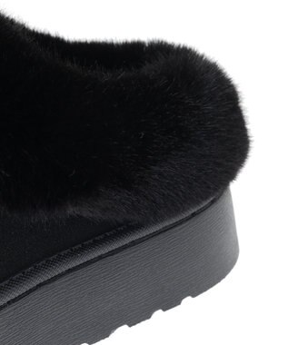 Green Parks ・minia フェイクムートンスリッポン Black