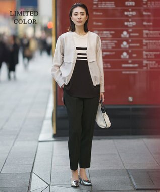 ICB 【WEB限定カラーあり】 リヨセルナイロンワッシャー Vネックブルゾン トープ［WEB限定］