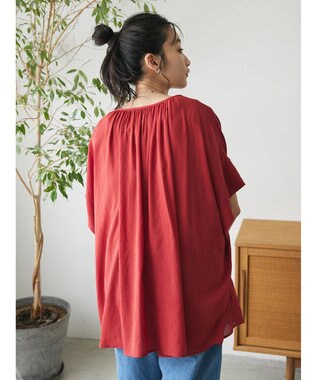 CRAFT STANDARD BOUTIQUE ウ゛ィンテージボイル２ＷＡＹタックブラウス Red