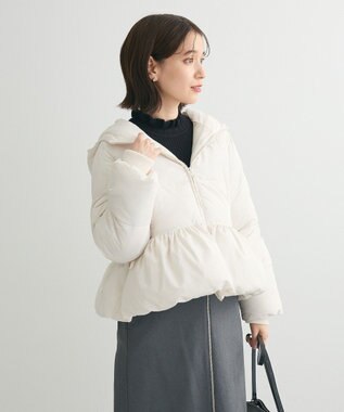 Green Parks ・ｓｗｉｎｇ　ｂｙ　ファイバーダウンペプラムコート Ivory