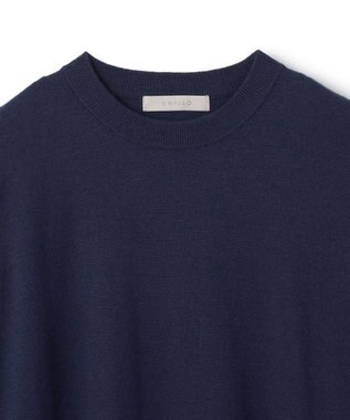 UNFILO MENS 【男女兼用】ライトウォーム クルーネックニット ネイビー