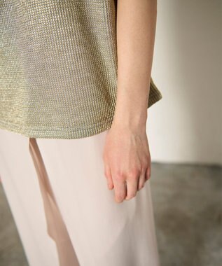 GRACE CONTINENTAL ラメカットトップ ゴールド