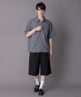 WEGO 【ユニセックス着用ITEM】ミニオンブレZIPシャツ（SS） ブラックチェック1