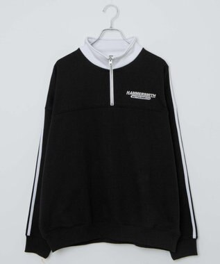 WEGO ヘビーウエイトラインスリーブプルオーバー ブラック