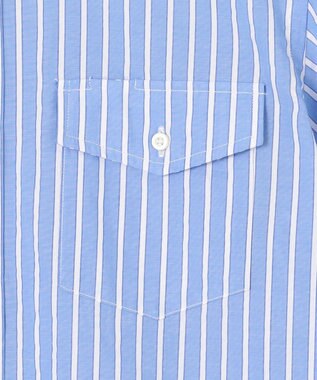 J.PRESS MEN 【WEB・一部店舗限定】シアサッカーストライプ シャツ/B.D サックスブルー系1