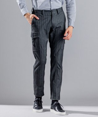 JOSEPH HOMME ソフトヘリンボンストレッチ / CIGAR CARGO グレー系