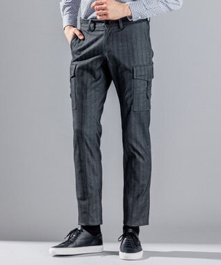 JOSEPH HOMME ソフトヘリンボンストレッチ / CIGAR CARGO グレー系