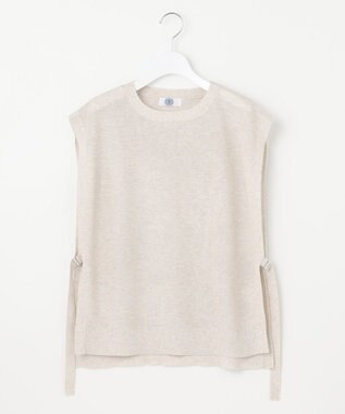 J.PRESS LADIES L 【洗える】Vis/Peスパーク クルーネック ニット ベスト ナチュラル系