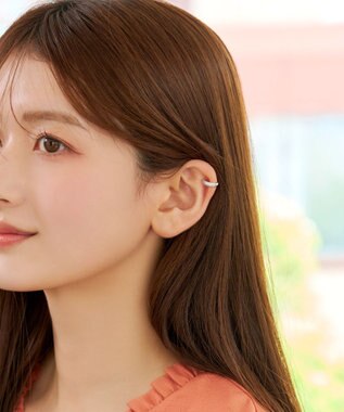Tiaclasse ストーンツーラインイヤカフ シルバー