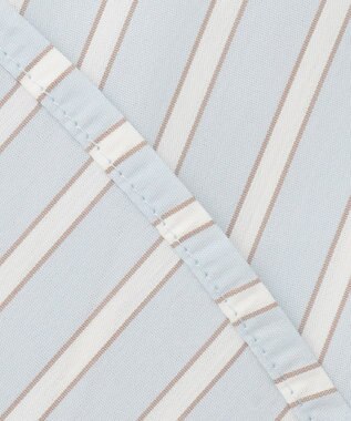 自由区 【スタイリストコラボ・洗える】SOMELOSバンドカラー シャツ サックスストライプ