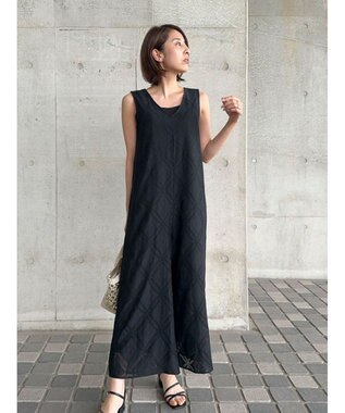 Green Parks クラシックレースロンパース Black