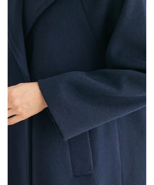 Green Parks ビーバー調テーラードカラーコート Navy