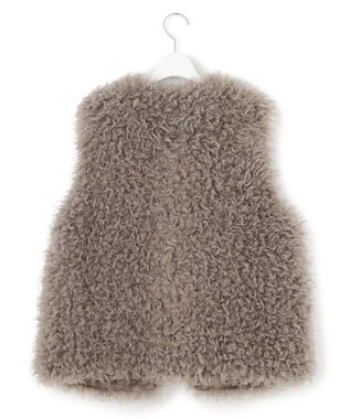 23区 S 【SLOW/一部店舗限定】フェイクファー ジレ ブラウン系