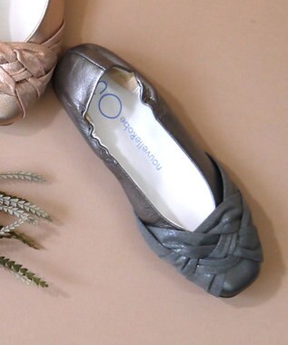 nouvelleRobe Oū 【本革・高反発】Square スクエアトゥ メッシュモチーフパンプス