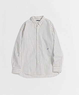 LENO REGULAR COLLAR SHIRTS 《UNISEX》 レギュラーカラーシャツ WHITE STRIPE