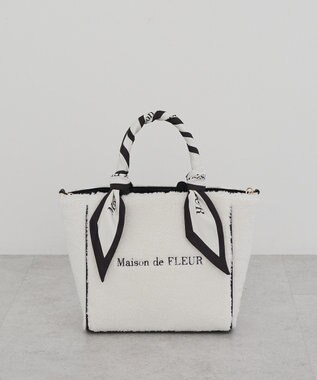 Maison de FLEUR スカーフ付きボア2WayMトートバッグ