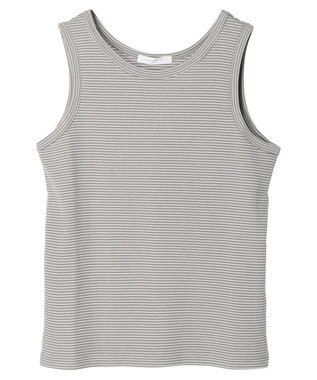 Green Parks ボーダーリブタンクトップ Gray
