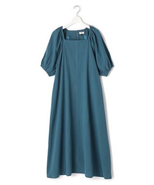 J.PRESS YORK STREET 【WOMEN】コットンワッシャーリラックス ワンピース ピーコックグリーン系
