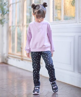 ANY KIDS 【WEB限定】7days 裏毛トレーナー ラベンダー×ネックレス