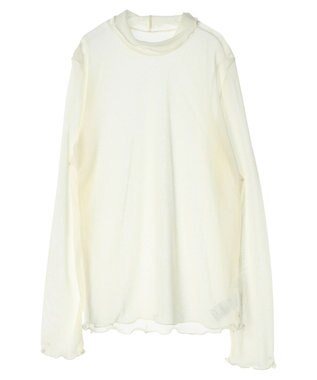 earth music&ecology シアーハイネックメロープルオーバー Ivory