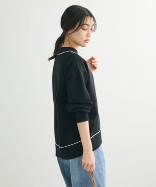 Green Parks もちやわモックネックニットプルオーバー Black