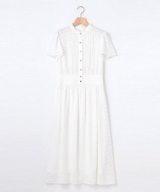 組曲 L 【WEB限定】フラワーポイントシフォン ワンピース アイボリー系