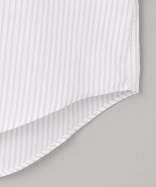 GOTAIRIKU 【形態安定】PREMIUMPLEATS_セミワイドカラー 通年ドレスシャツ（ストライプ） ライトグレーストライプ