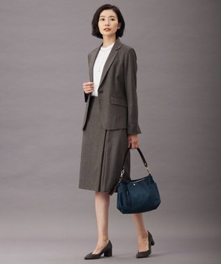 J.PRESS LADIES 【セットアップ対応】ウールストレッチツイード テーラード ジャケット ダークブラウン系