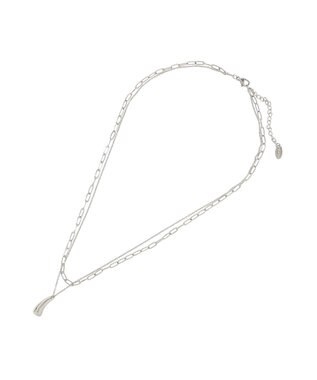 AMERICAN HOLIC 【ステンレス】ドロップトップ２連ネックレス Silver