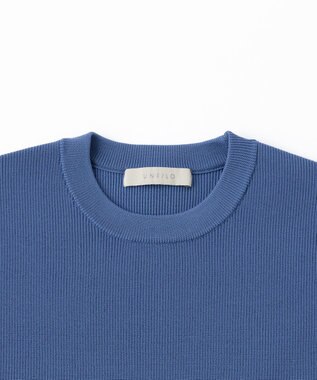 UNFILO フォルムニット ボリュームスリーブ ブルー