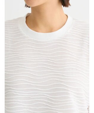 Green Parks ・Ｐｅｔｉｔ　Ｆｌｅｕｒ　ウェーブカットオーバーＴＥＥ Off White