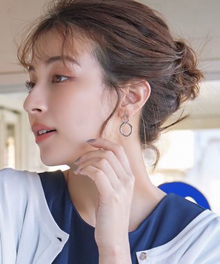 Tiaclasse ダブルリングピアス シルバー