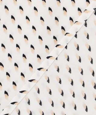 23区 L 【洗える】グラデーションドットプリント ブラウス ホワイト系