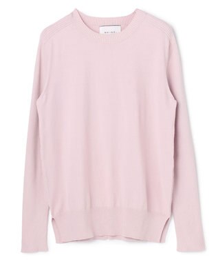 BEIGE， 【WEB限定・洗える】WILLOW / ストレッチクルーネックリブニット Lilac