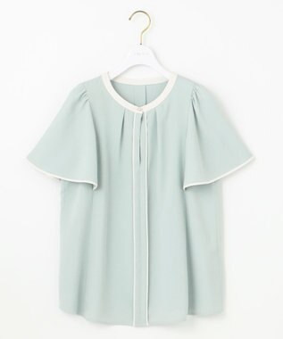 ANY SIS S 【洗える】バイカラーフレア ブラウス ミント