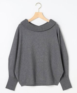 組曲 S 【加藤ローサさん着用 / 前後着用可】スムースストレッチロールネック ニット グレー系