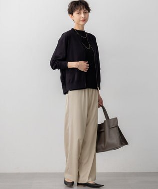 23区 【洗える】オータムシャイニー ニット ブルゾン ブラック系