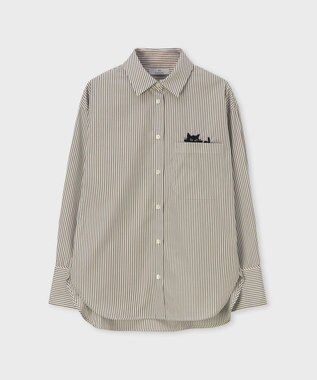 Paul Smith キャットエンブロイダリーシャツ ベージュ
