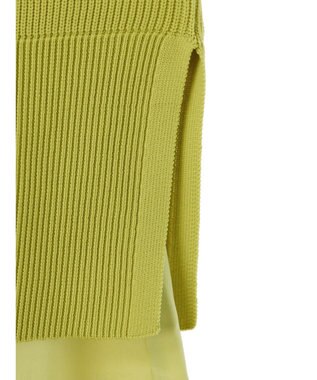 Green Parks ＳＥＴ２点　ニットチュニック＋キャミワンピース Lime Green