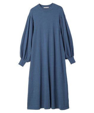 Green Parks armonia. 袖ボリュームニットワンピース Blue